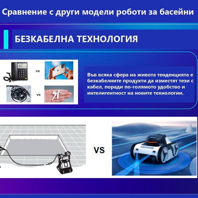 Безкабелен робот за басейн X-Warrior X60